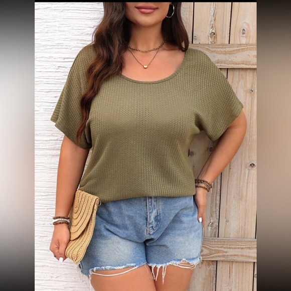 Sexy Plus Size Relaxed Fit Sheer Floral Lace Open Back Top Blouse Shirt Gray - Picture 6 of 12